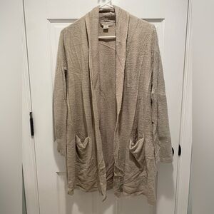 Barefoot Dreams long beige cardigan